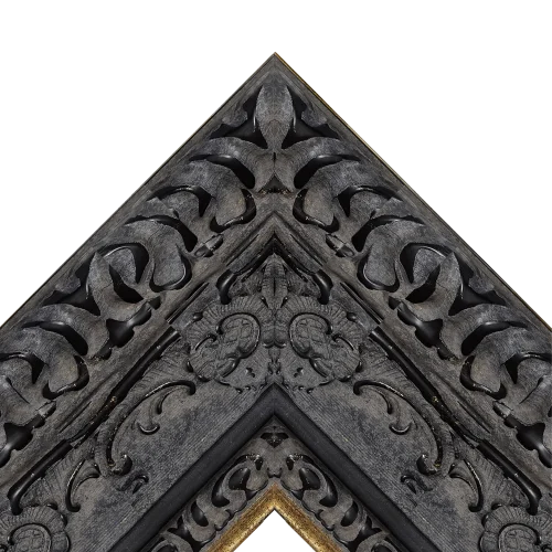 Black & Gold Ornate TV Frame