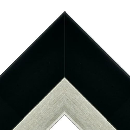 Black and Silver Modern Decorative TV Frame – Any Size, Custom Fit