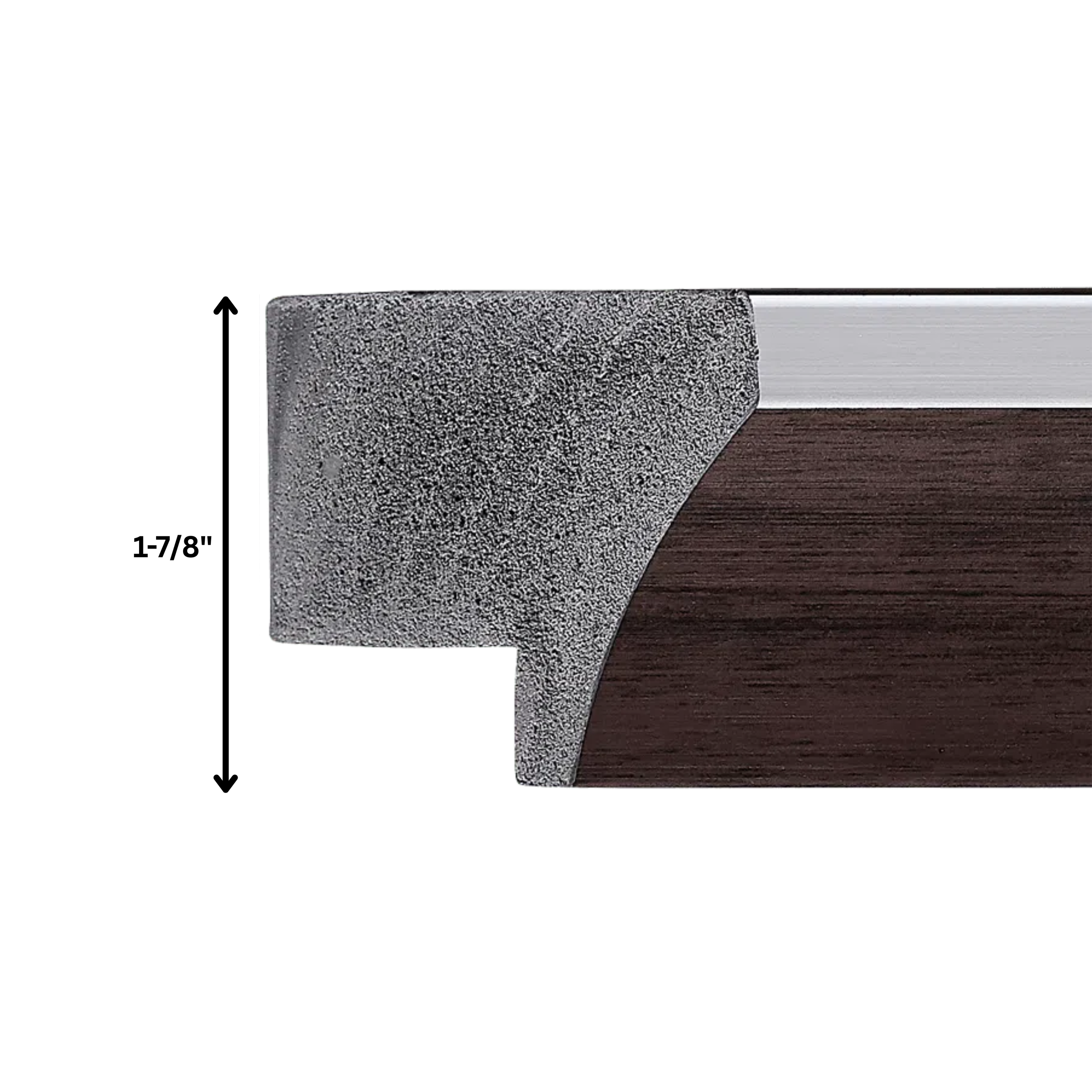 Espresso & Silver Modern TV Frame – Any Size, Custom Fit - Image 4