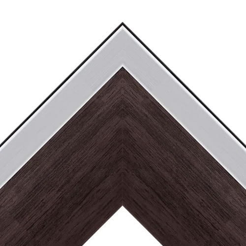 Espresso & Silver Modern TV Frame – Any Size, Custom Fit