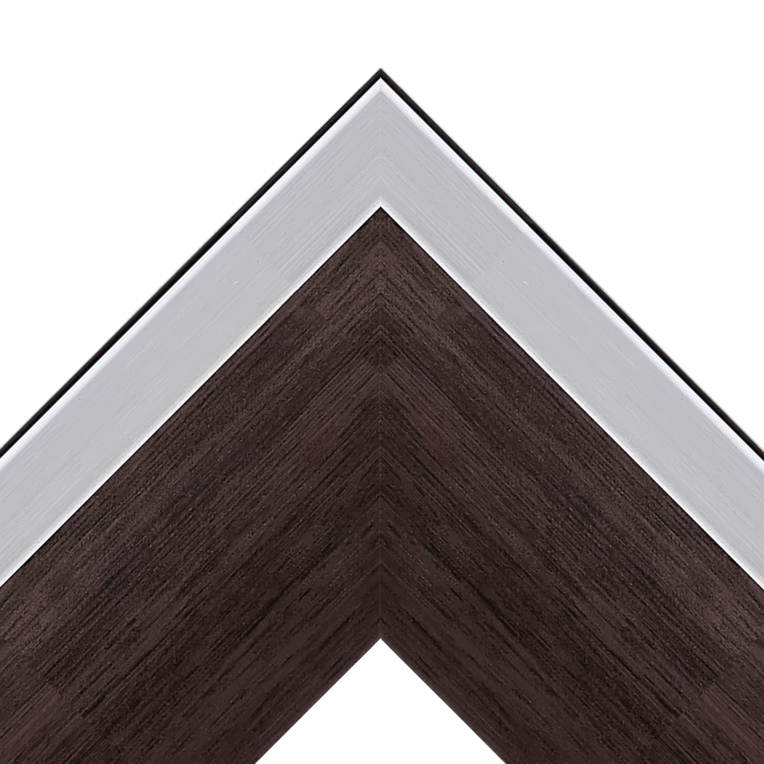 Espresso & Silver Modern TV Frame – Any Size, Custom Fit