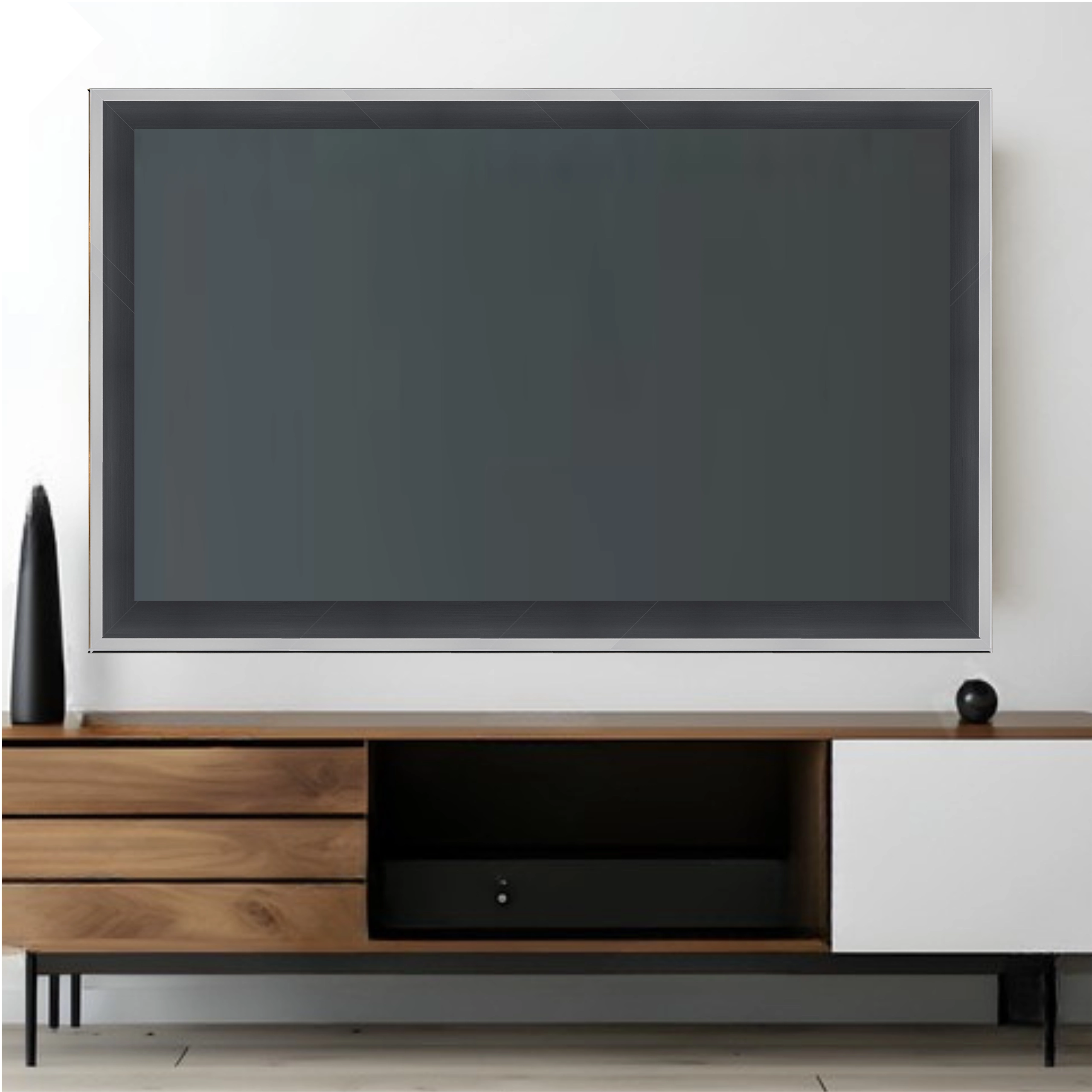 Onyx & Silver Modern TV Frame – Any Size, Custom Fit - Image 3