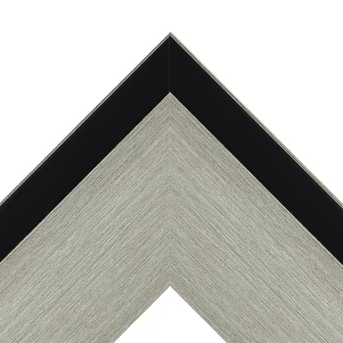 Silver & Graphite Modern TV Frame – Any Size, Custom Fit