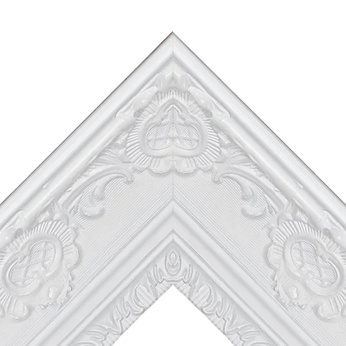 White Baroque Ornate TV Frame – Any Size, Custom Fit