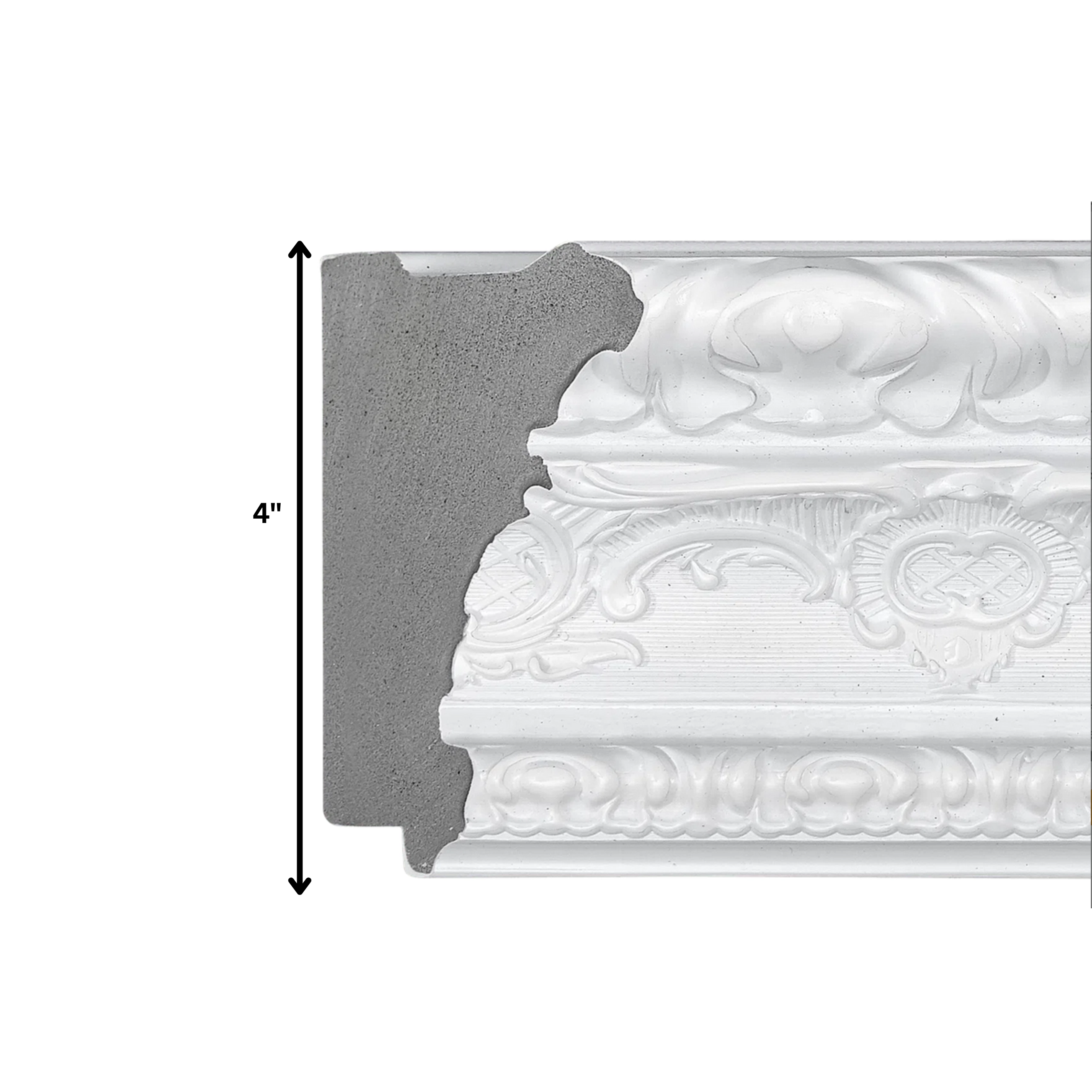 White Ornate TV Frame – Any Size, Custom Fit - Image 4